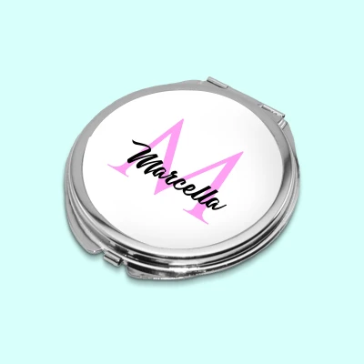 Specchio di tasca - con nome e iniziali