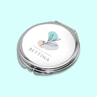 Specchio di tasca - con il vostro nome e il vostro messaggio