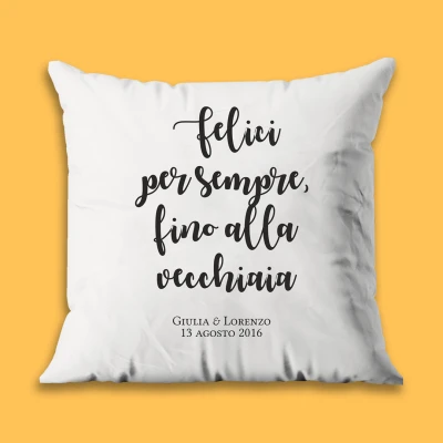 Cuscino personalizzato - Felici fino alla vecchiaia