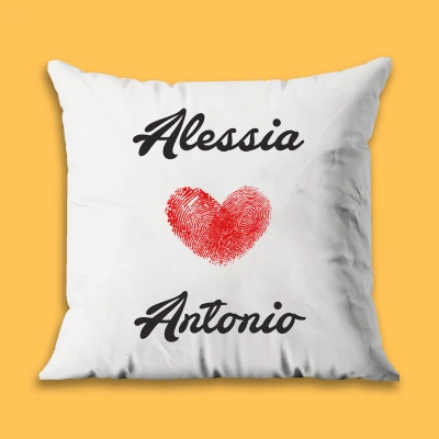 Cuscino personalizzato - Impronta del cuore