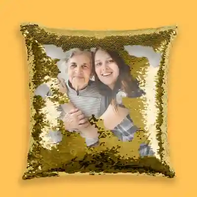 Cuscino personalizzato con paillettes - Colorato