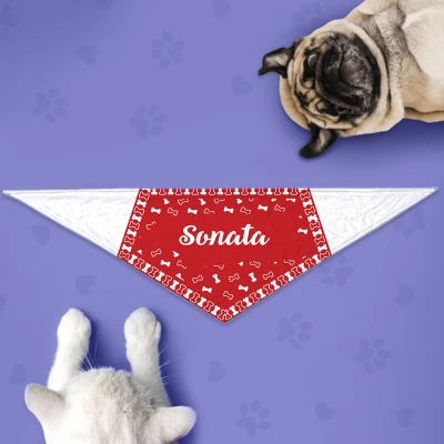 Bandana Cane Personalizzata - Ossa
