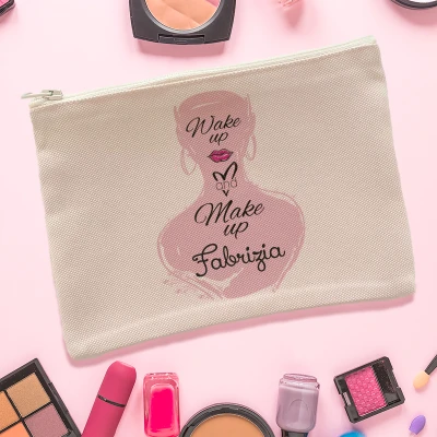 Borsellino per trucchi personalizzato - Svegliati e truccati
