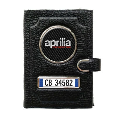 Portafoglio con scomparto per il denaro con clip - Aprilia Silver