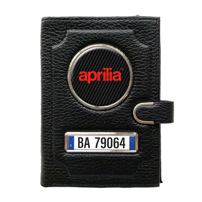 Portafoglio con scomparto per il denaro con clip - Aprilia Red