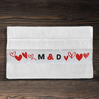 Asciugamano di cotone personalizzato - Cuore