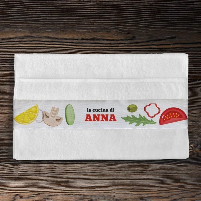 Asciugamano di cotone personalizzato - La sua cucina