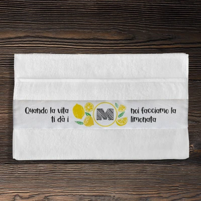 Asciugamano di cotone personalizzato - Limoni