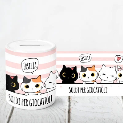 Salvadanaio personalizzato - Gattini