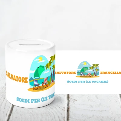 Salvadanaio personalizzato - Soldi per le vacanze
