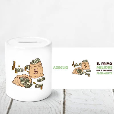 Salvadanaio personalizzato - Il primo milione