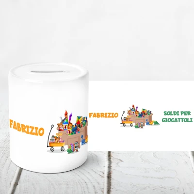 Salvadanaio personalizzato - Soldi per i giocattoli