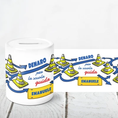 Salvadanaio personalizzato - Soldi per la scuola guida