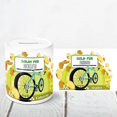Salvadanaio personalizzato - Soldi per la bicicletta