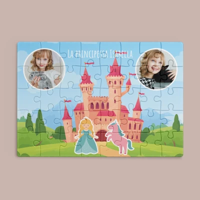 Puzzle personalizzato per bambini con principesse