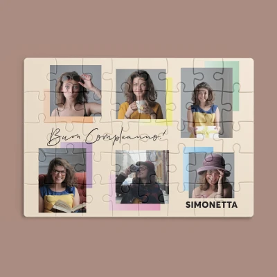 Puzzle personalizzato con messaggio di compleanno "Buon compleanno!"