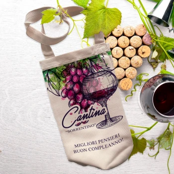 Sacchetto personalizzati per la bottiglia di vino