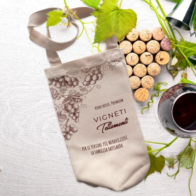 Sacchetto personalizzati per la bottiglia di vino - Famiglia