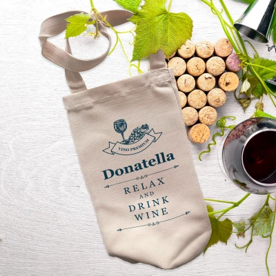 Sacchetto personalizzati per la bottiglia di vino - Relax