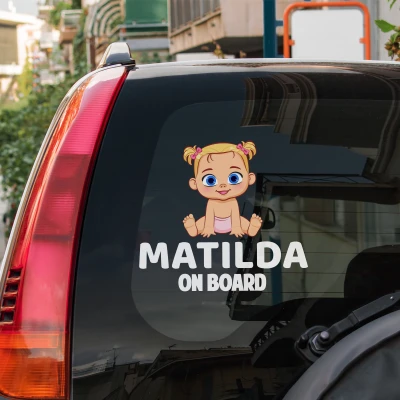 Adesivo auto - Bambina Bionda