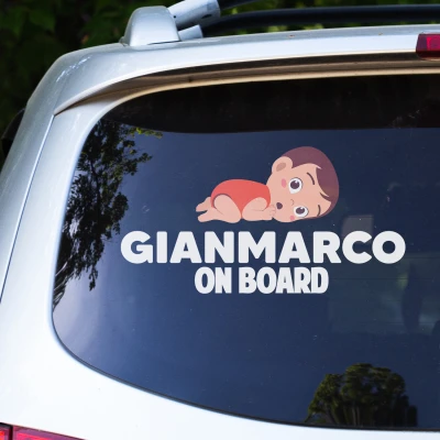 Adesivo auto - Bambino che dorme