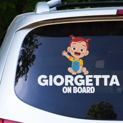 Adesivo auto - Bambino Felice