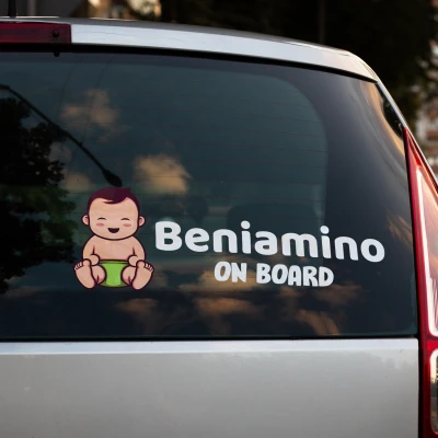 Adesivo auto Bambino che ride