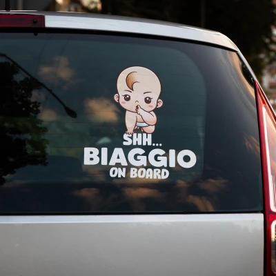 Adesivo auto Bambino Shh
