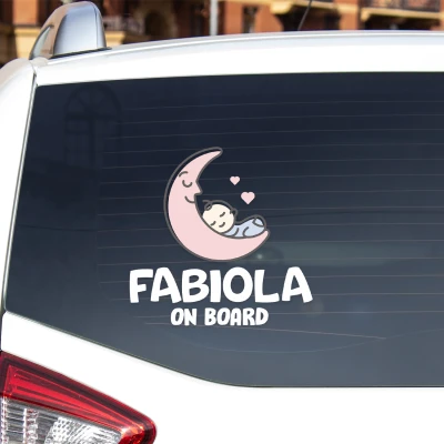 Adesivo auto Bambino Luna