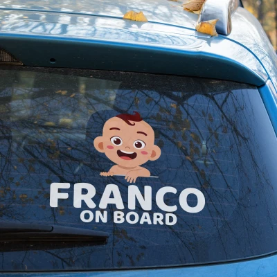 Adesivo auto Bambino che sorride