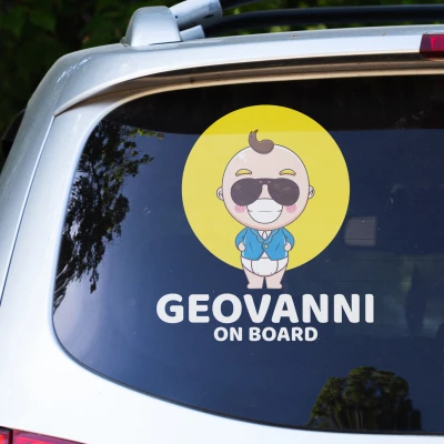 Adesivo auto Bambino alla moda