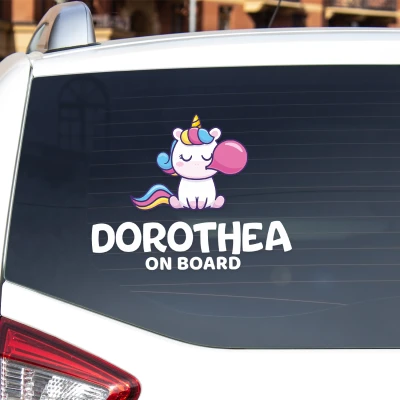 Adesivo auto Unicorno