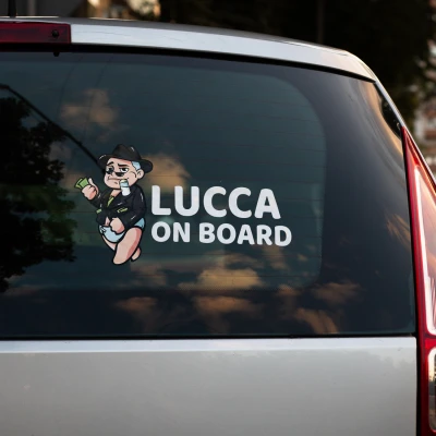 Adesivo auto Bambino intraprendente