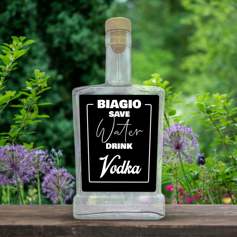 Bottiglie con etichetta personalizzabile - Salva l'acqua!