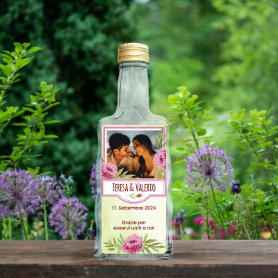 Bottiglia rettangolare con etichetta personalizzabile - Per eventi