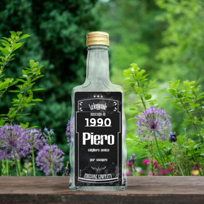 Bottiglia rettangolare con etichetta personalizzabile - Jack le leggende