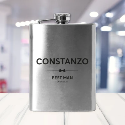 Bottiglia da tasca - con nome e data