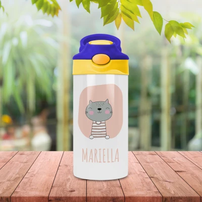 Bottiglie per bambini - Gattino sorridente