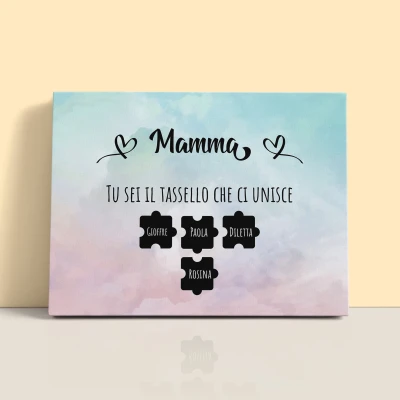 Quadro personalizzato su tela per mamma