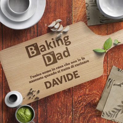 Tagliere Personalizzato in legno massiccio - Baking Dad