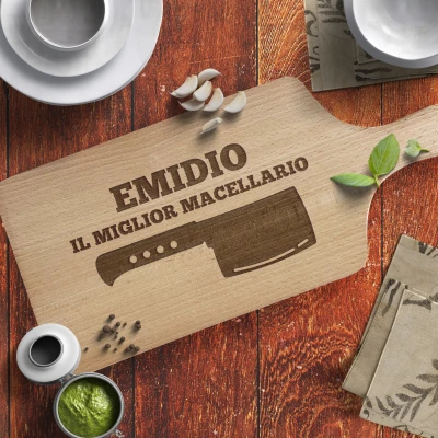 Tagliere Personalizzato in legno massiccio - Macellaio