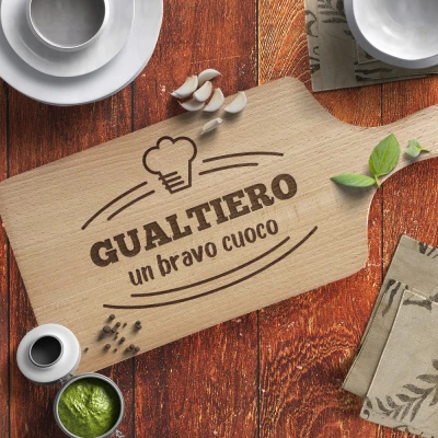 Tagliere Personalizzato in legno massiccio - Artista della cucina