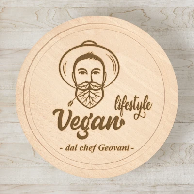 Tagliere Personalizzato in legno massiccio - Stile di vita vegano