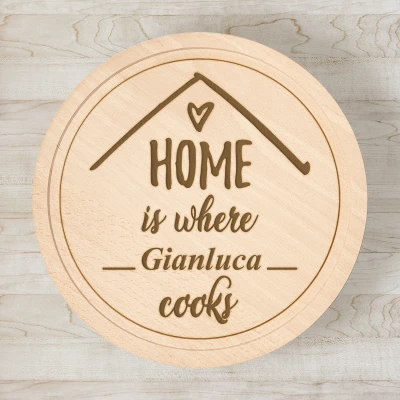 Tagliere Personalizzato in legno massiccio - Casa