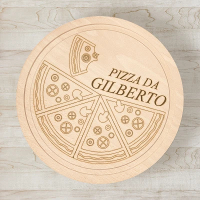 Tagliere Personalizzato in legno massiccio - Pizza