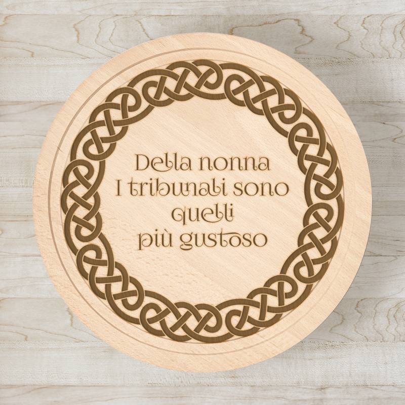 Tagliere Personalizzato in legno massiccio - Regalo per la Nonna