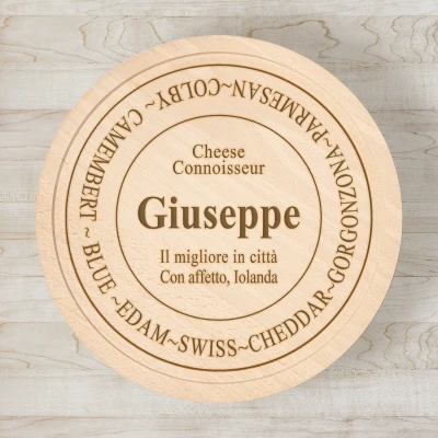 Tagliere Personalizzato in legno massiccio - Conoscitore di Formaggi