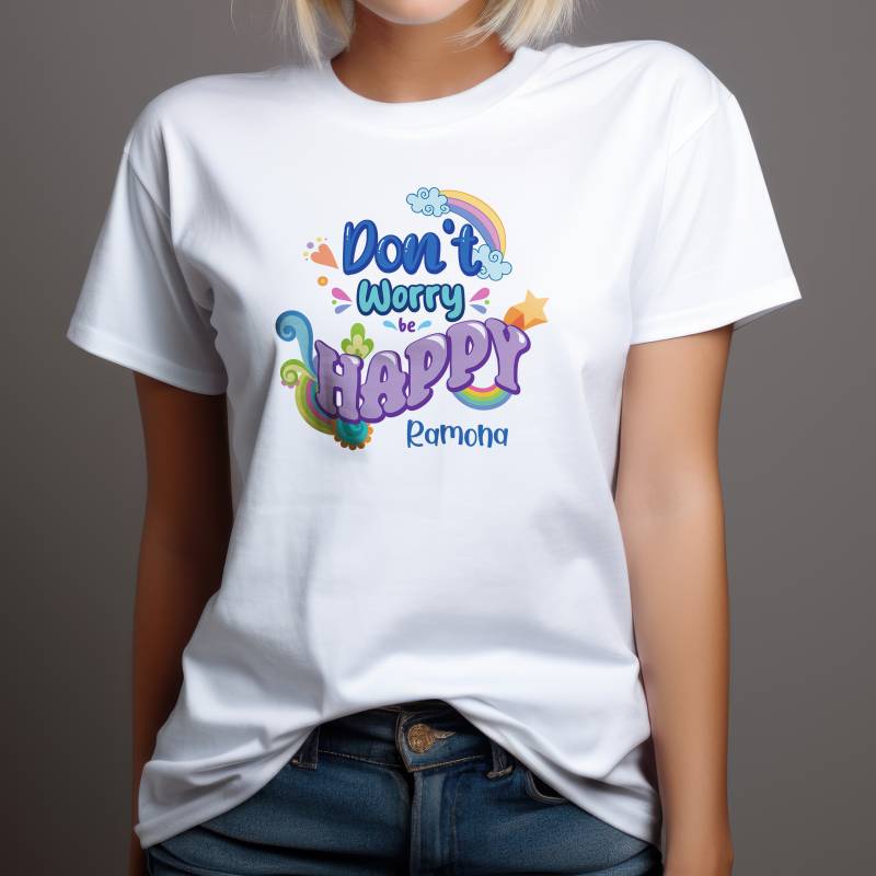 Maglietta personalizzata - Non preoccuparti, sii felice
