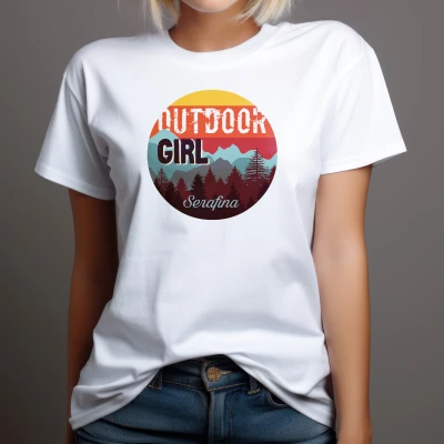 Maglietta personalizzata - Ragazza all'aperto