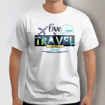 T-shirt personalizzata - Vivi per viaggiare